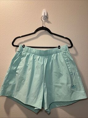 adidas Women's Mint Green Elastic Waist Athletic Shorts